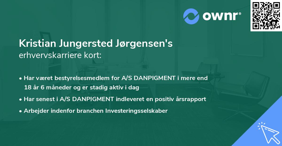 Kristian Jungersted Jørgensen's erhvervskarriere kort