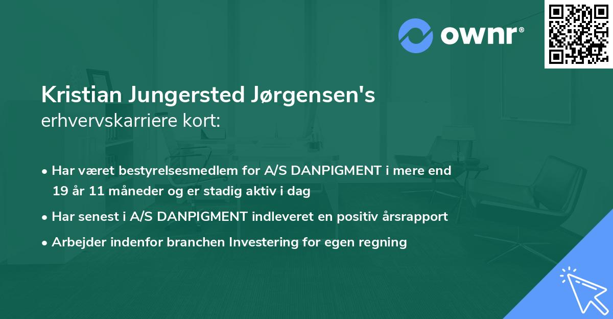 Kristian Jungersted Jørgensen's erhvervskarriere kort