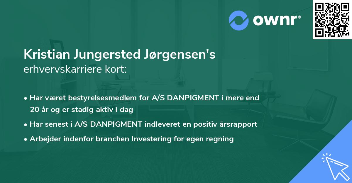 Kristian Jungersted Jørgensen's erhvervskarriere kort