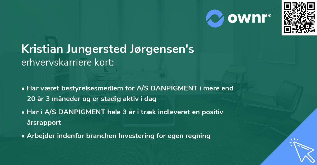 Kristian Jungersted Jørgensen's erhvervskarriere kort