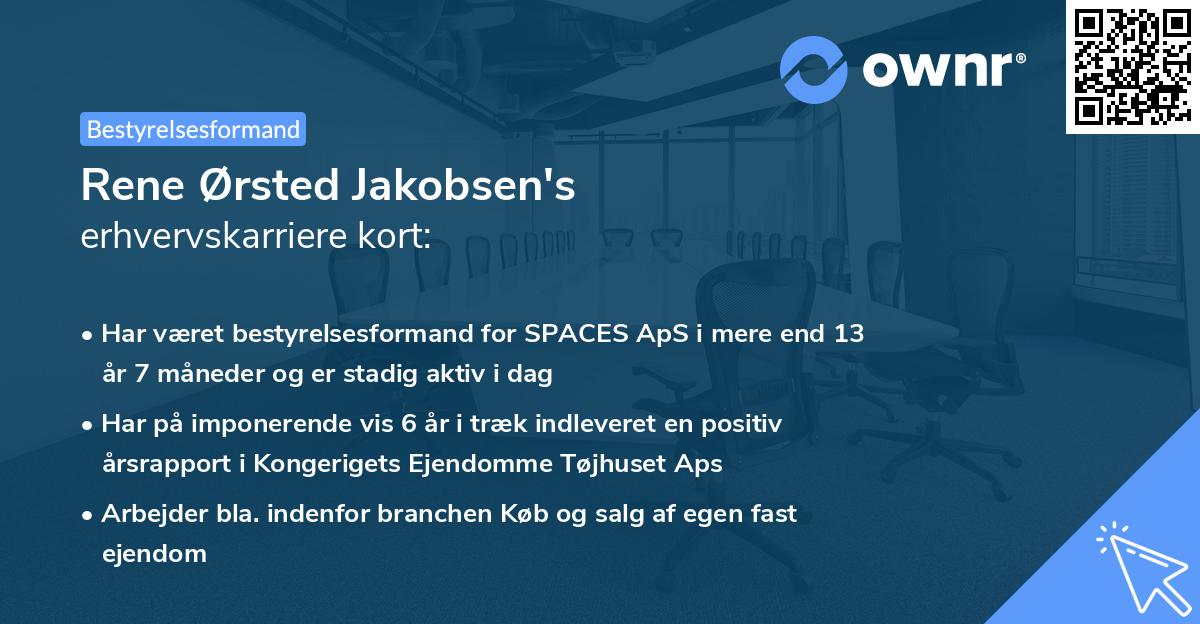 Rene Ørsted Jakobsen's erhvervskarriere kort