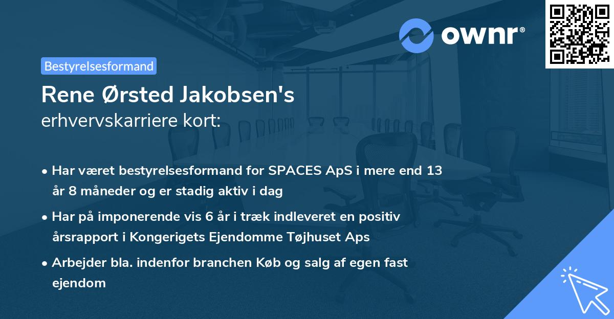 Rene Ørsted Jakobsen's erhvervskarriere kort