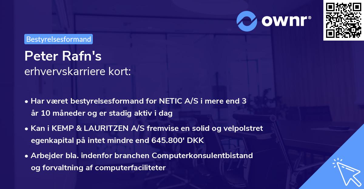 Peter Rafn's erhvervskarriere kort