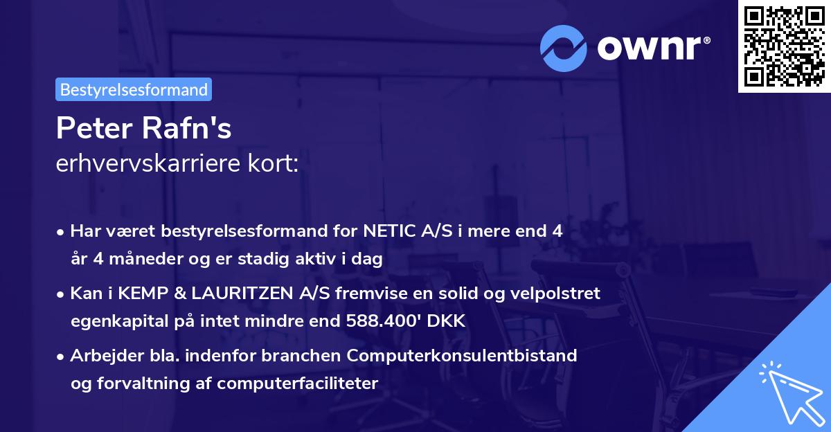 Peter Rafn's erhvervskarriere kort