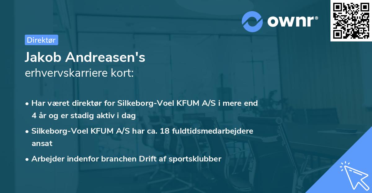 Jakob Andreasen's erhvervskarriere kort