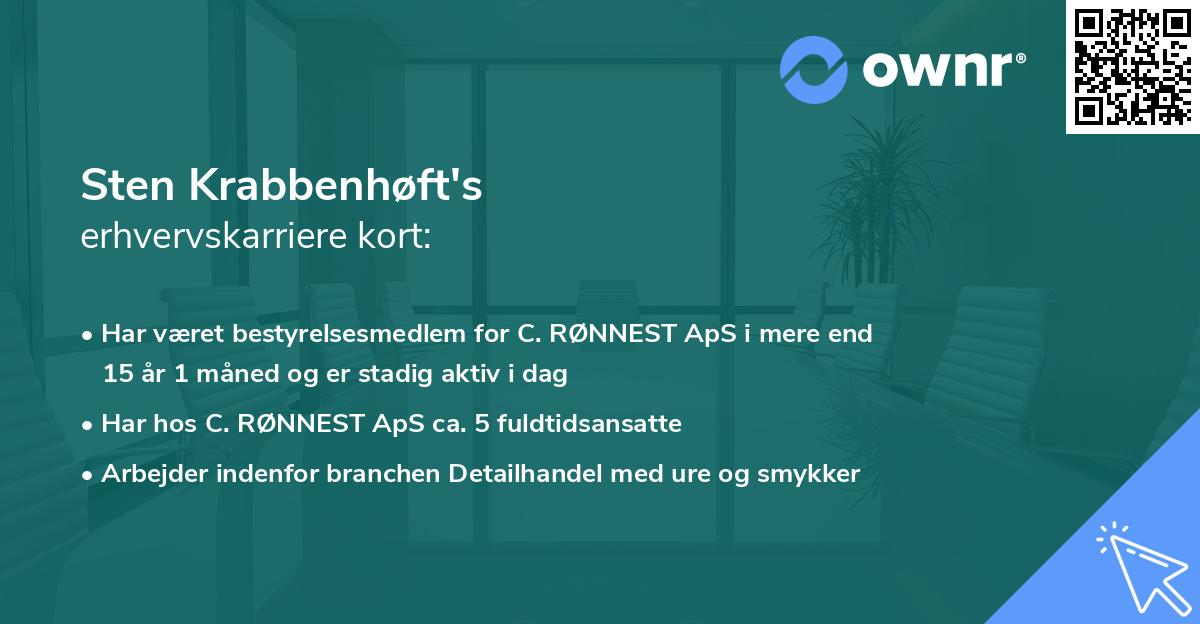 Sten Krabbenhøft's erhvervskarriere kort