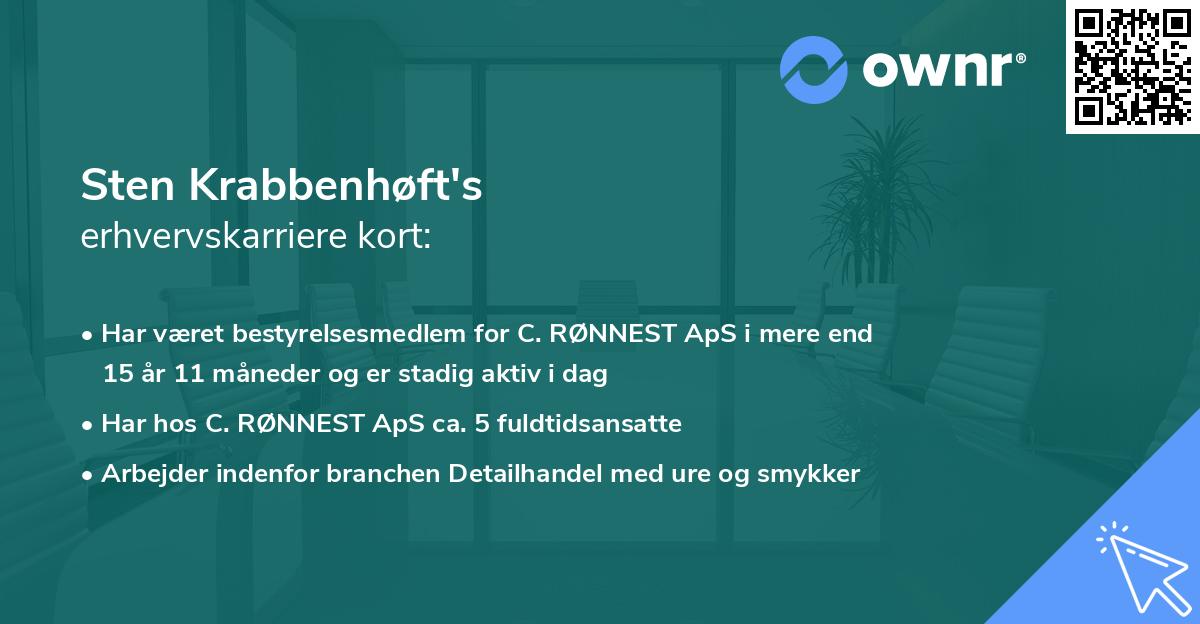 Sten Krabbenhøft's erhvervskarriere kort