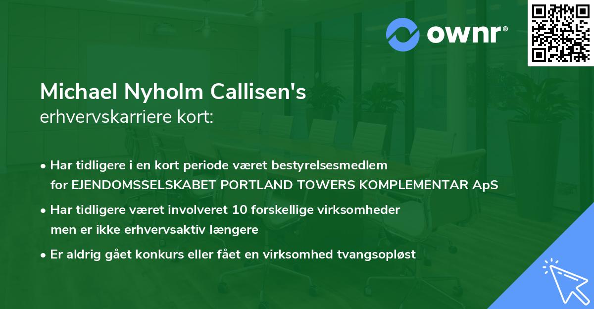 Michael Nyholm Callisen's erhvervskarriere kort