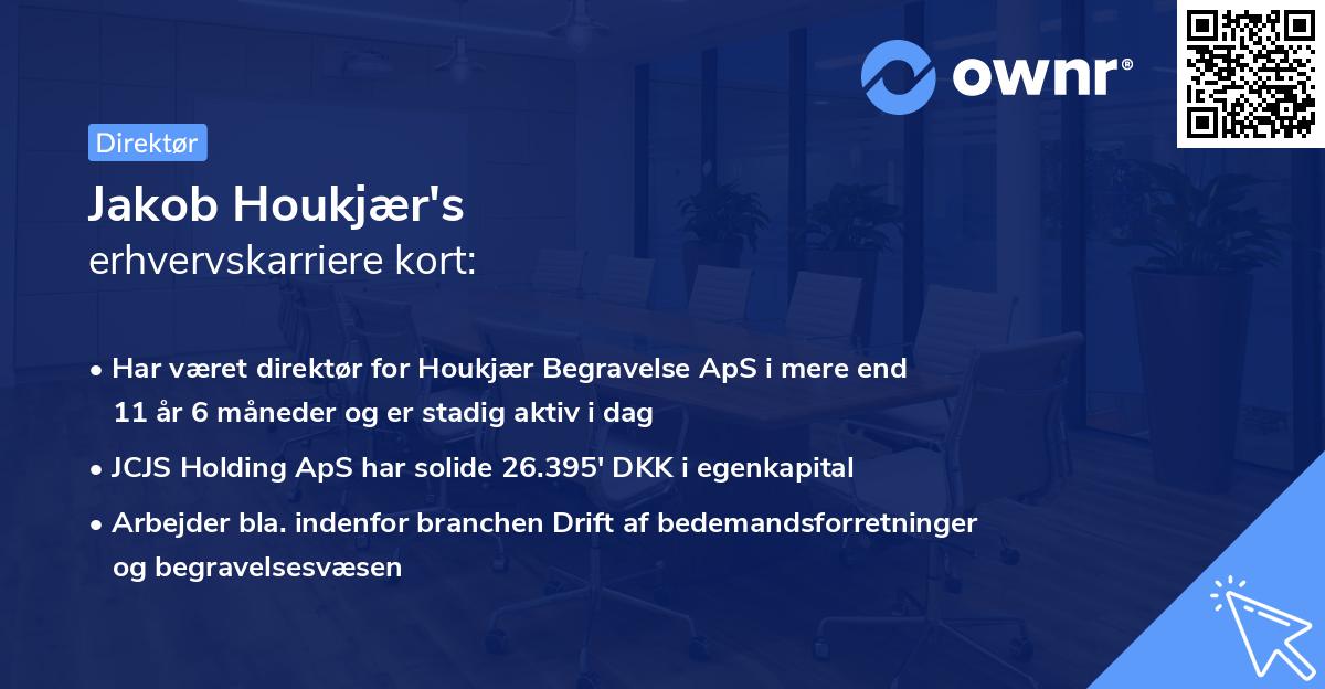 Jakob Houkjær's erhvervskarriere kort