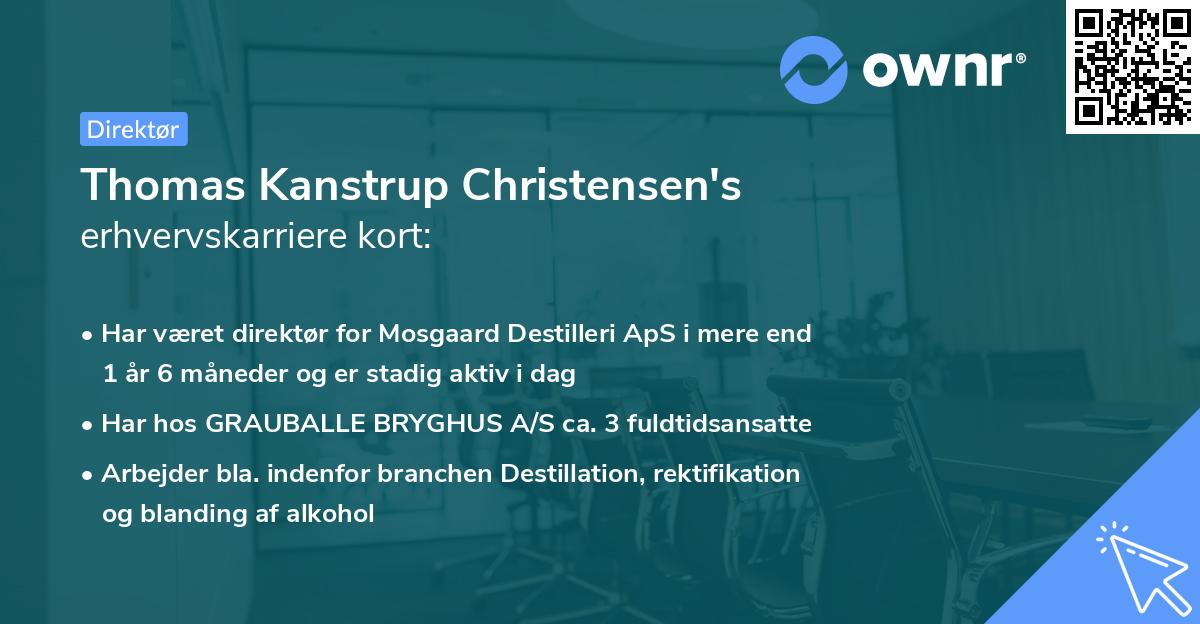 Thomas Kanstrup Christensen's erhvervskarriere kort