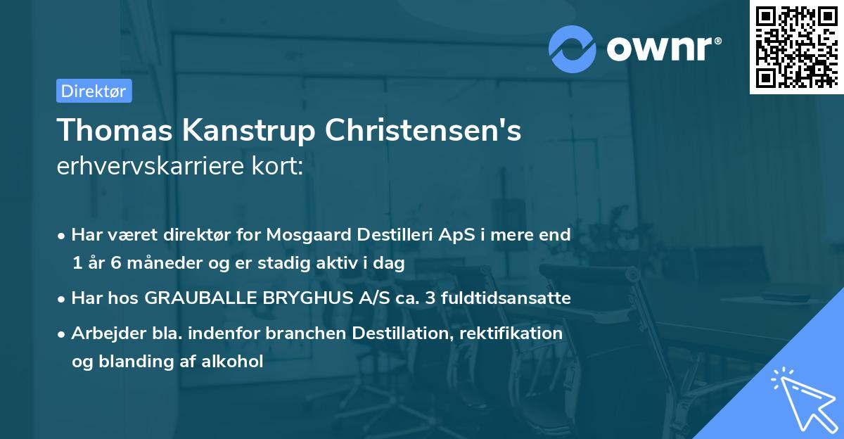Thomas Kanstrup Christensen's erhvervskarriere kort