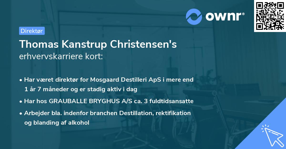 Thomas Kanstrup Christensen's erhvervskarriere kort