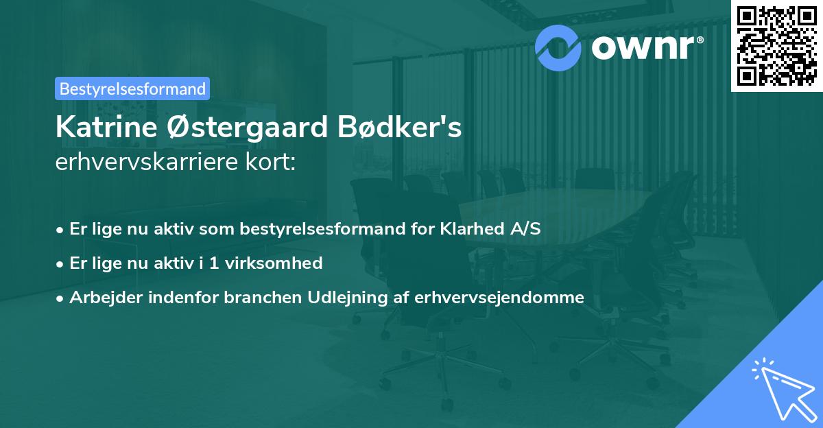 Katrine Østergaard Bødker's erhvervskarriere kort
