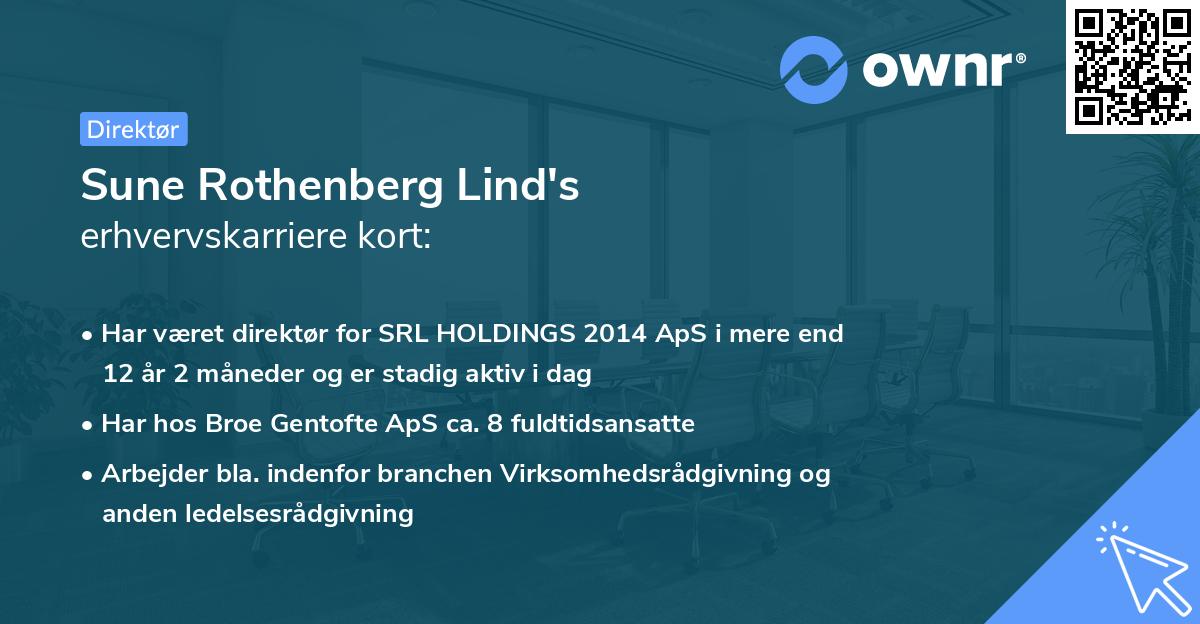 Sune Rothenberg Lind's erhvervskarriere kort