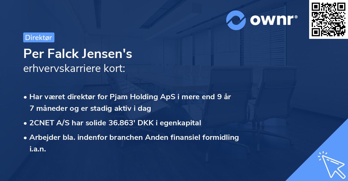 Per Falck Jensen's erhvervskarriere kort