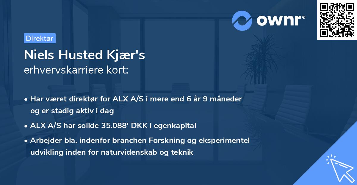 Niels Husted Kjær's erhvervskarriere kort