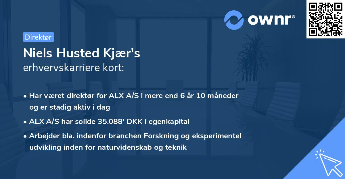 Niels Husted Kjær's erhvervskarriere kort