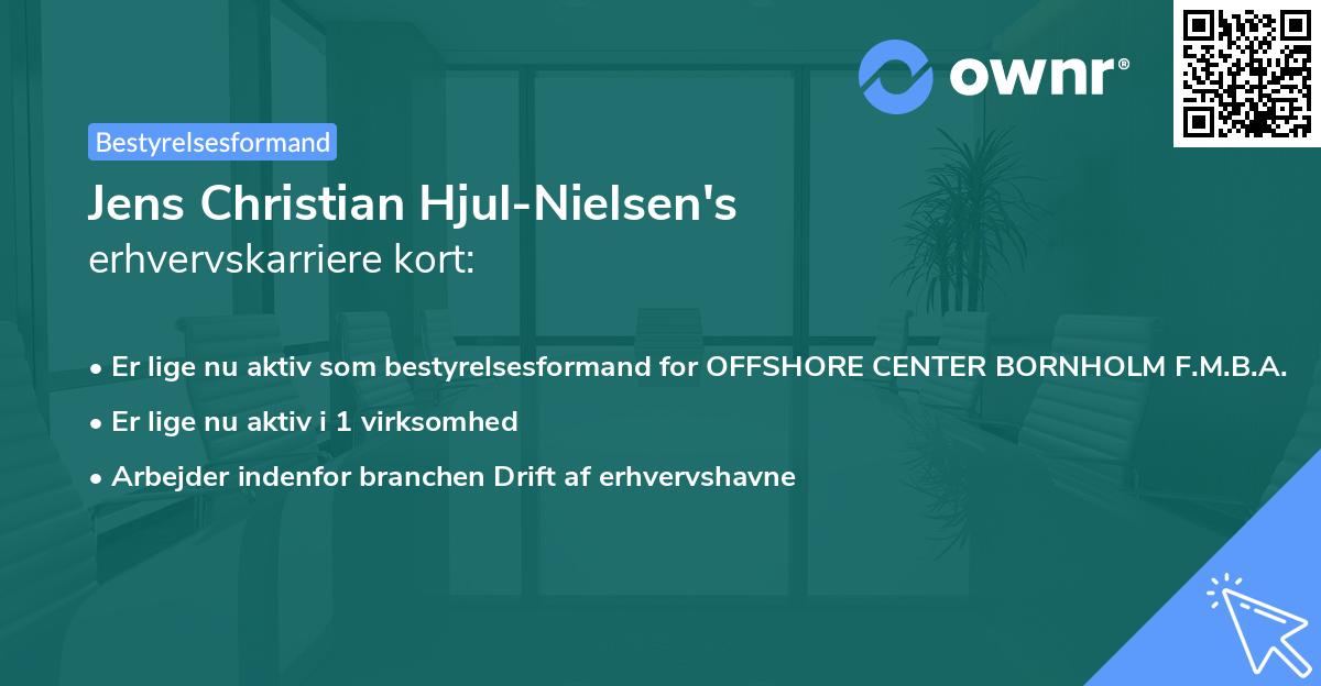 Jens Christian Hjul-Nielsen's erhvervskarriere kort