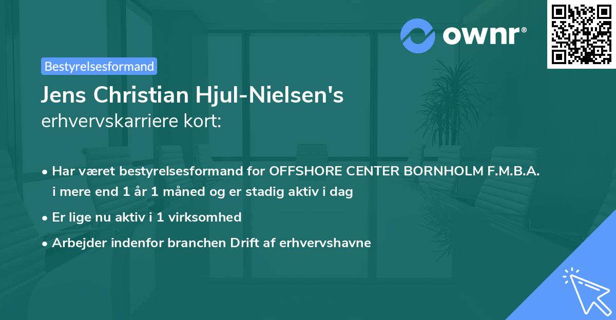 Jens Christian Hjul-Nielsen's erhvervskarriere kort