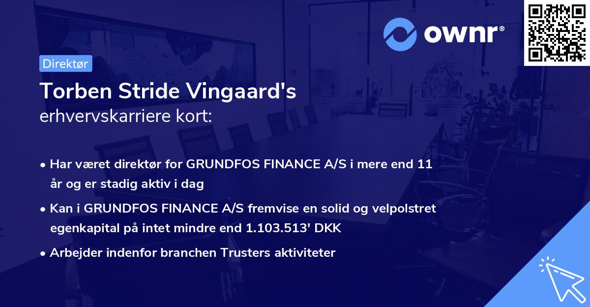 Torben Stride Vingaard's erhvervskarriere kort