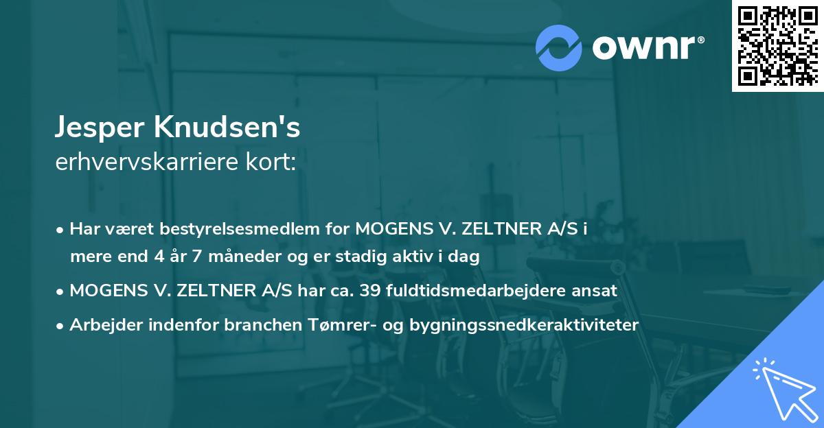 Jesper Knudsen's erhvervskarriere kort