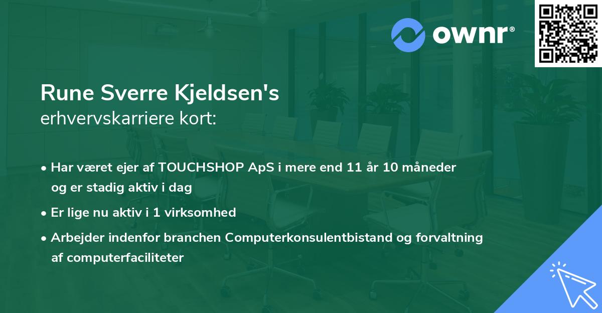Rune Sverre Kjeldsen's erhvervskarriere kort