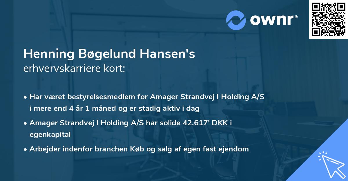 Henning Bøgelund Hansen's erhvervskarriere kort