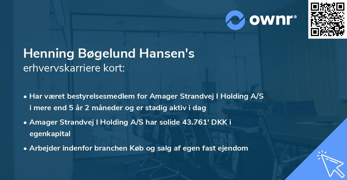Henning Bøgelund Hansen's erhvervskarriere kort