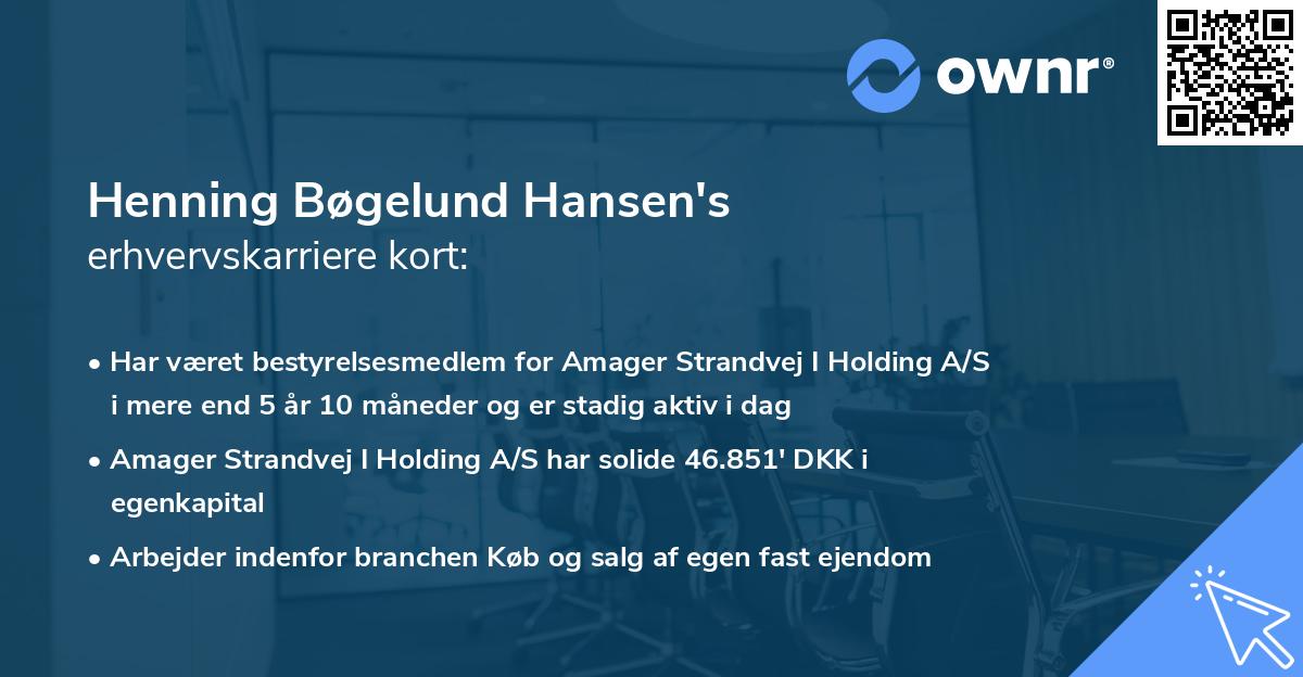 Henning Bøgelund Hansen's erhvervskarriere kort
