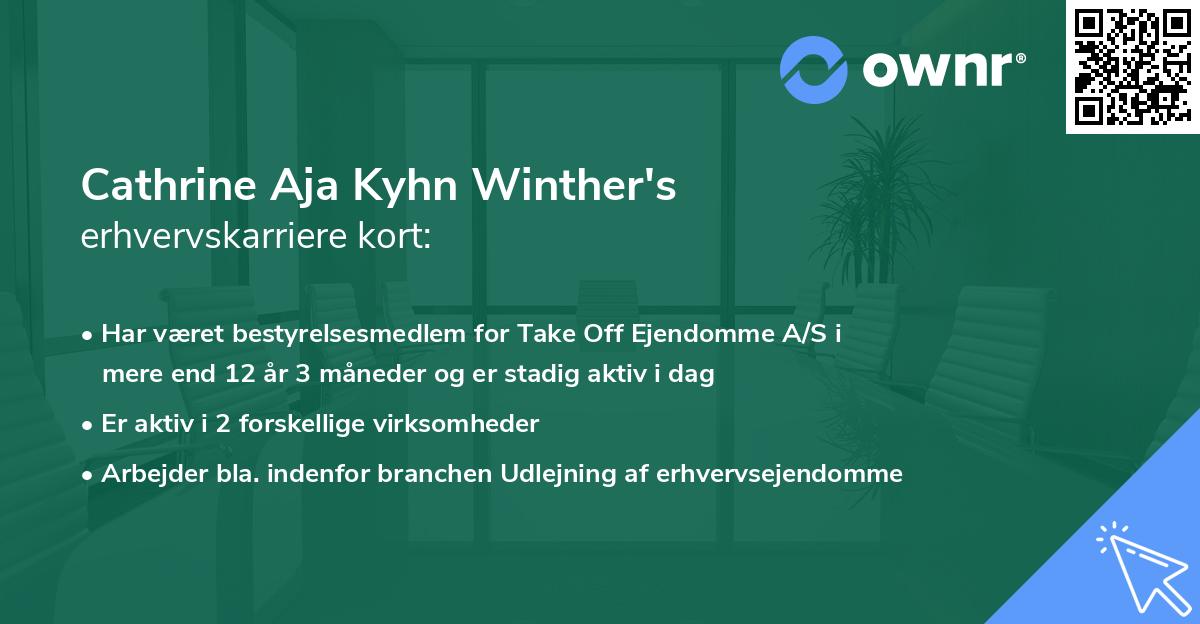 Cathrine Aja Kyhn Winther's erhvervskarriere kort
