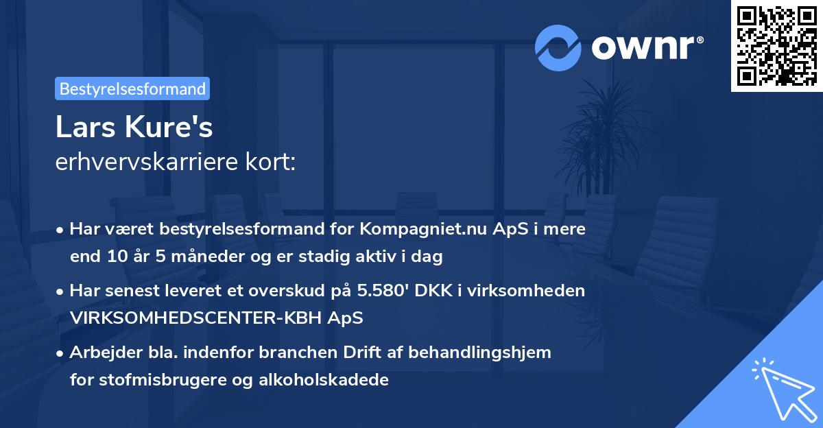 Lars Kure's erhvervskarriere kort