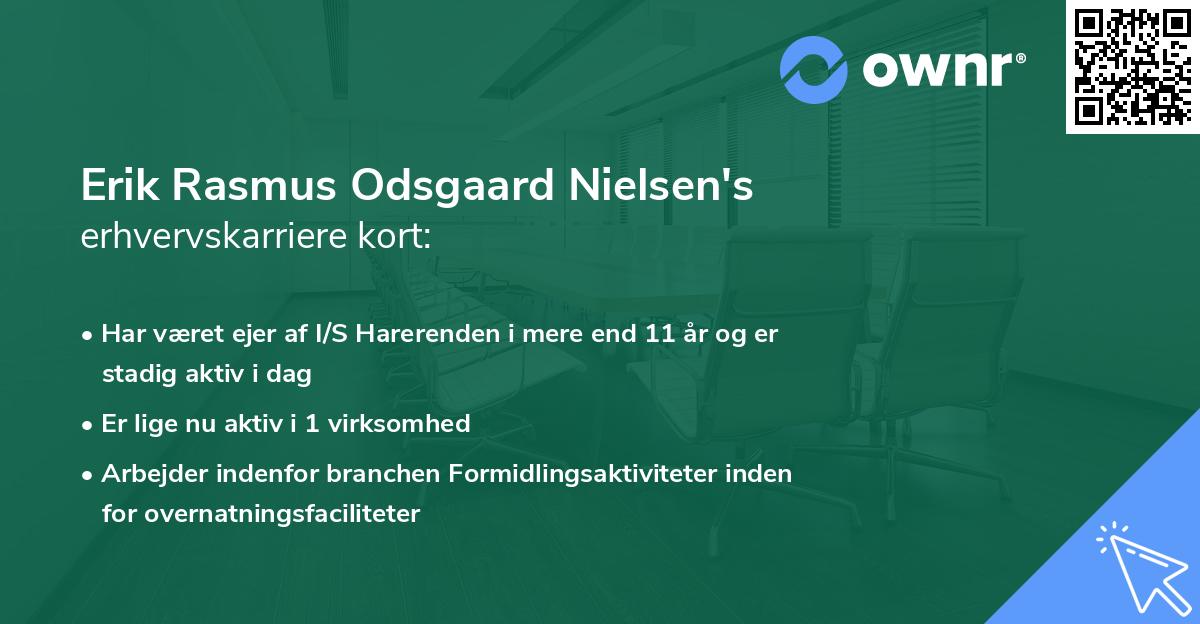 Erik Rasmus Odsgaard Nielsen's erhvervskarriere kort
