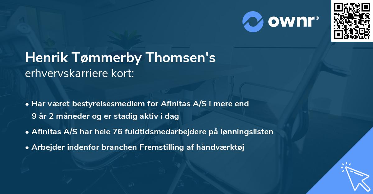 Henrik Tømmerby Thomsen's erhvervskarriere kort
