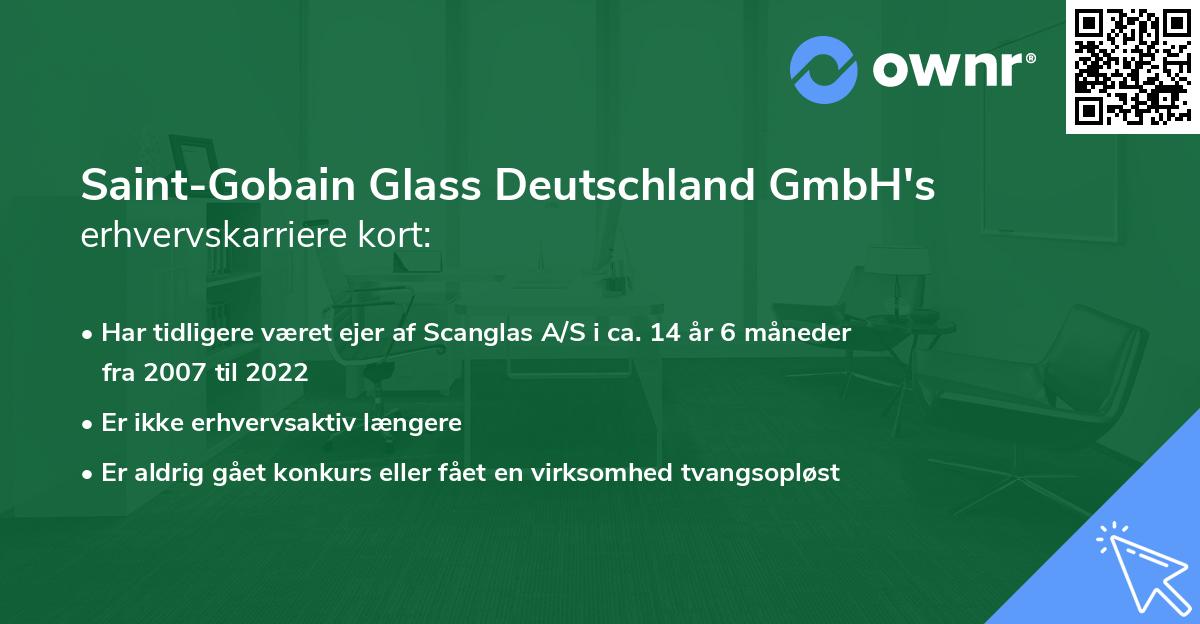 Saint-Gobain Glass Deutschland GmbH's erhvervskarriere kort