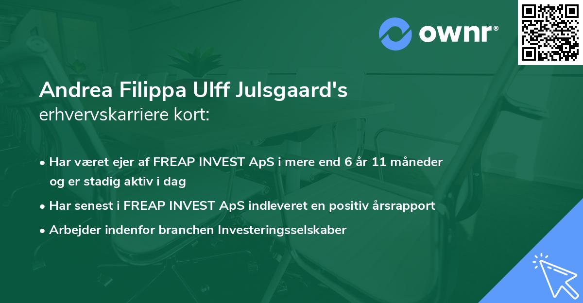 Andrea Filippa Ulff Julsgaard's erhvervskarriere kort