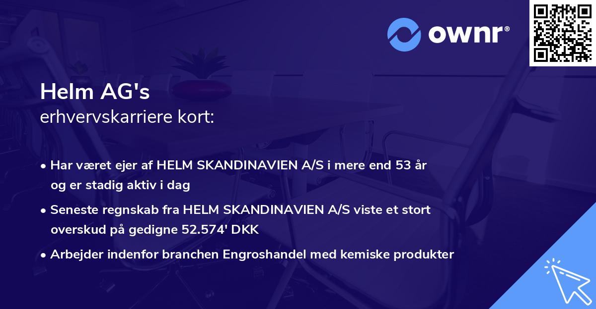 Helm AG's erhvervskarriere kort