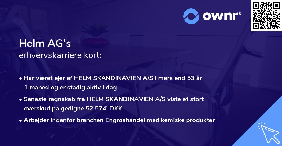 Helm AG's erhvervskarriere kort