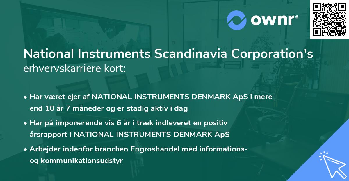 National Instruments Scandinavia Corporation's erhvervskarriere kort