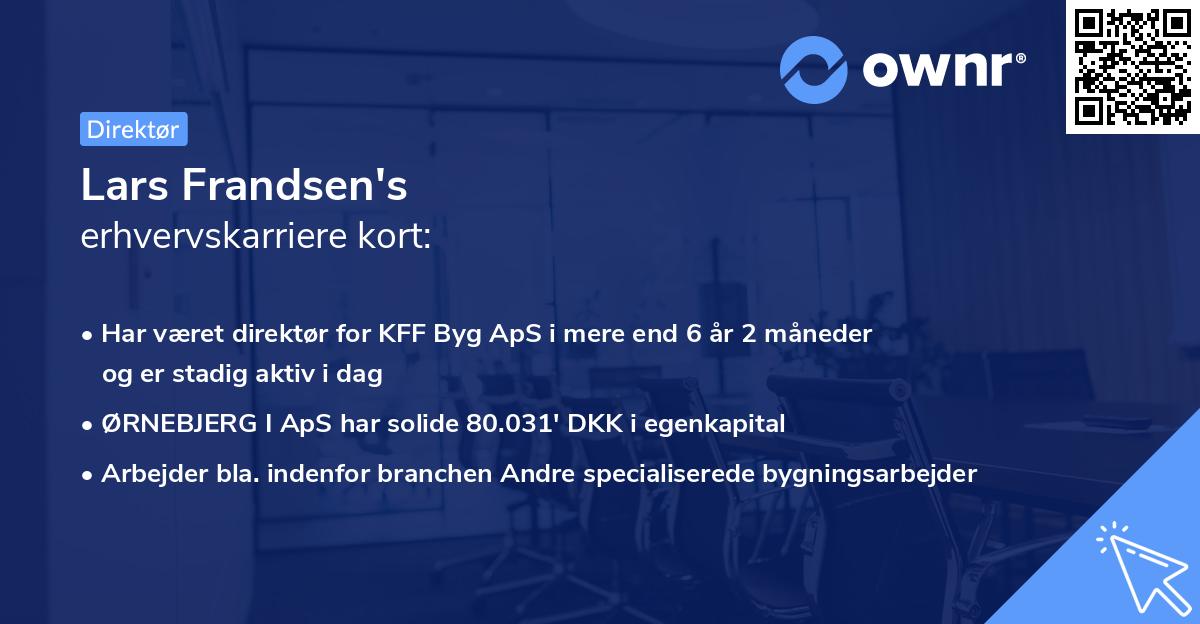 Lars Frandsen's erhvervskarriere kort