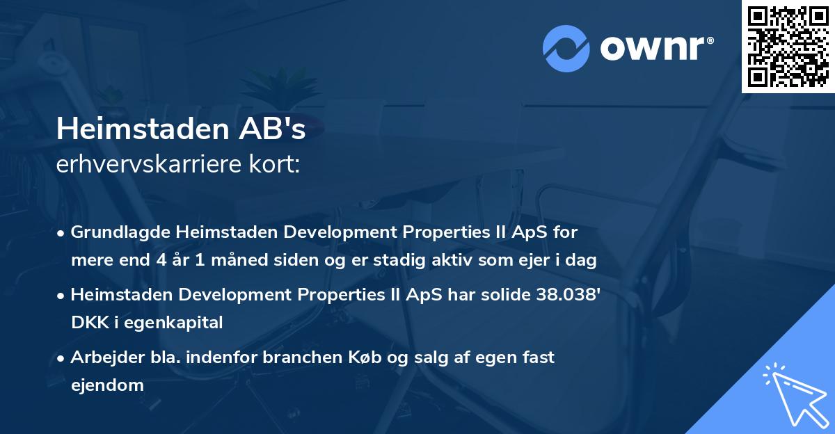 Heimstaden AB's erhvervskarriere kort