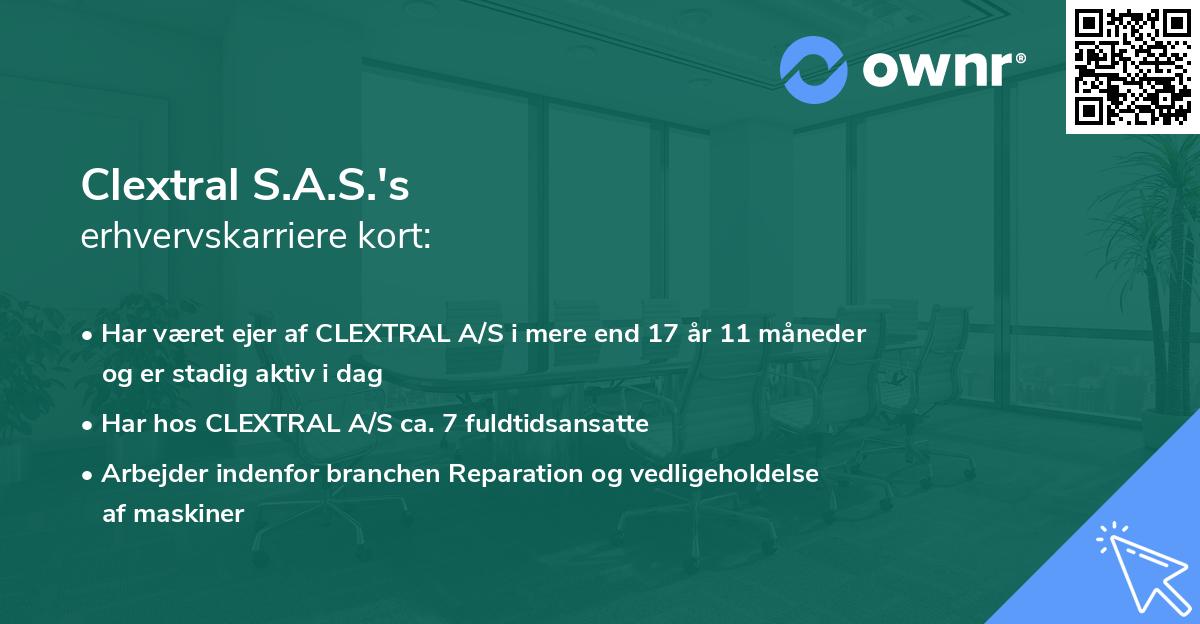 Clextral S.A.S.'s erhvervskarriere kort