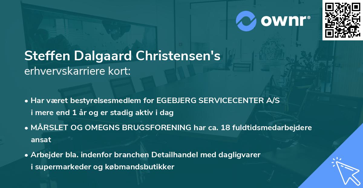 Steffen Dalgaard Christensen's erhvervskarriere kort