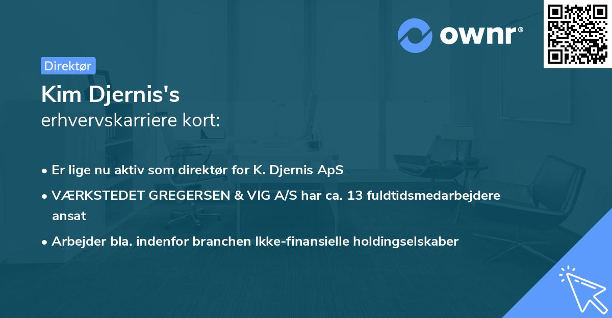 Kim Djernis's erhvervskarriere kort