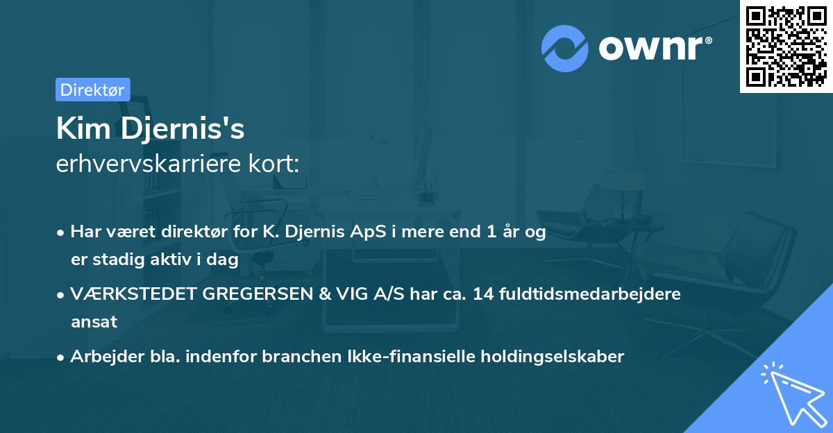 Kim Djernis's erhvervskarriere kort