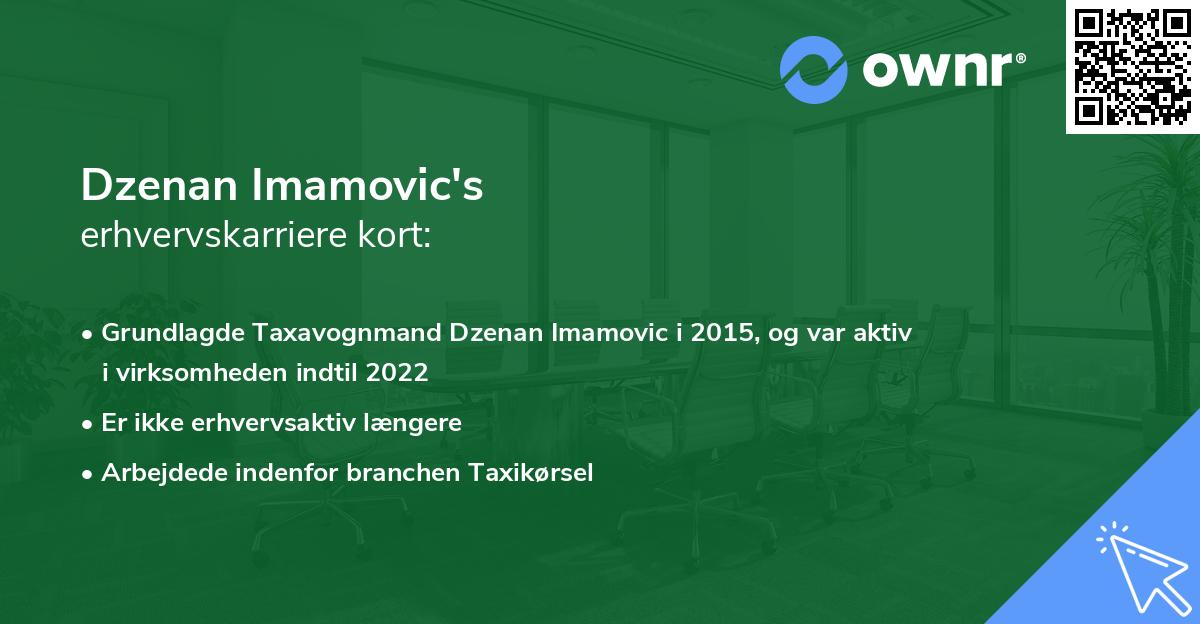 Dzenan Imamovic's erhvervskarriere kort