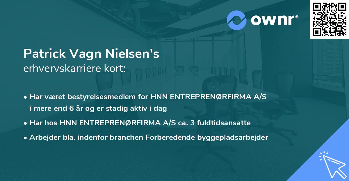 Patrick Vagn Nielsen's erhvervskarriere kort