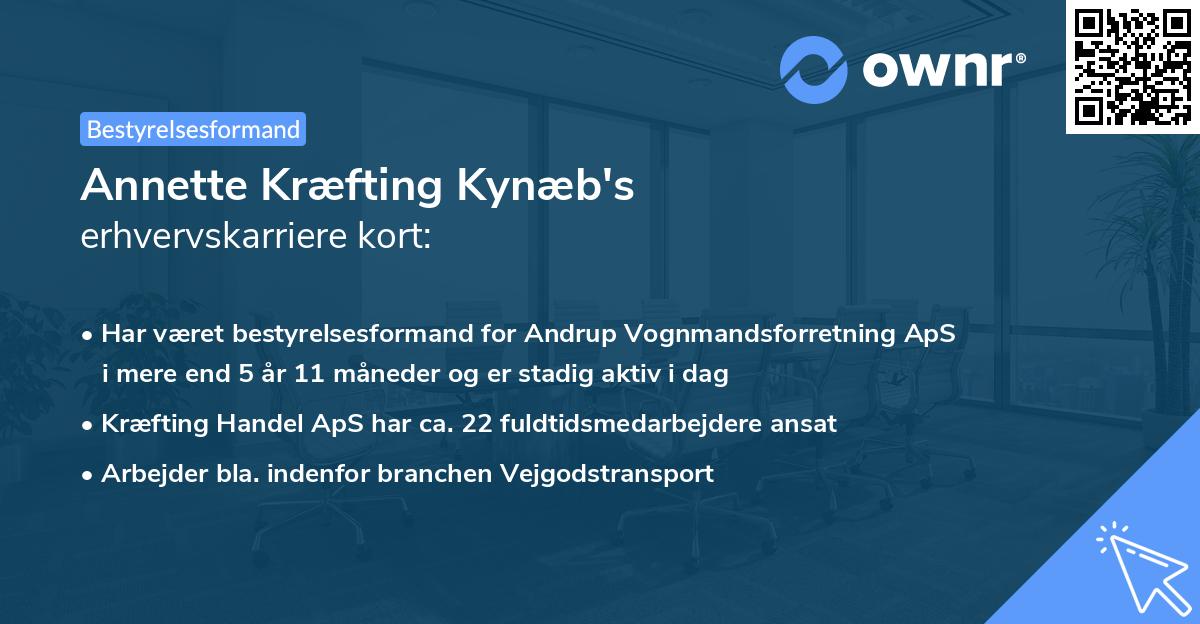 Annette Kræfting Kynæb's erhvervskarriere kort