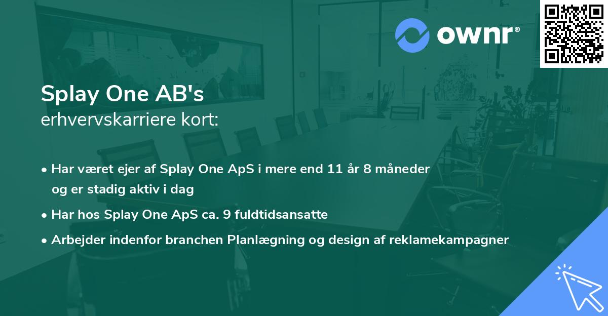 Splay One AB's erhvervskarriere kort