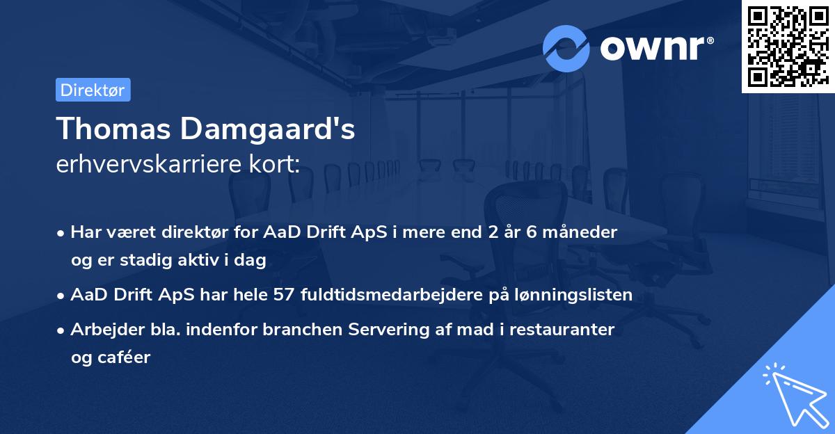 Thomas Damgaard's erhvervskarriere kort