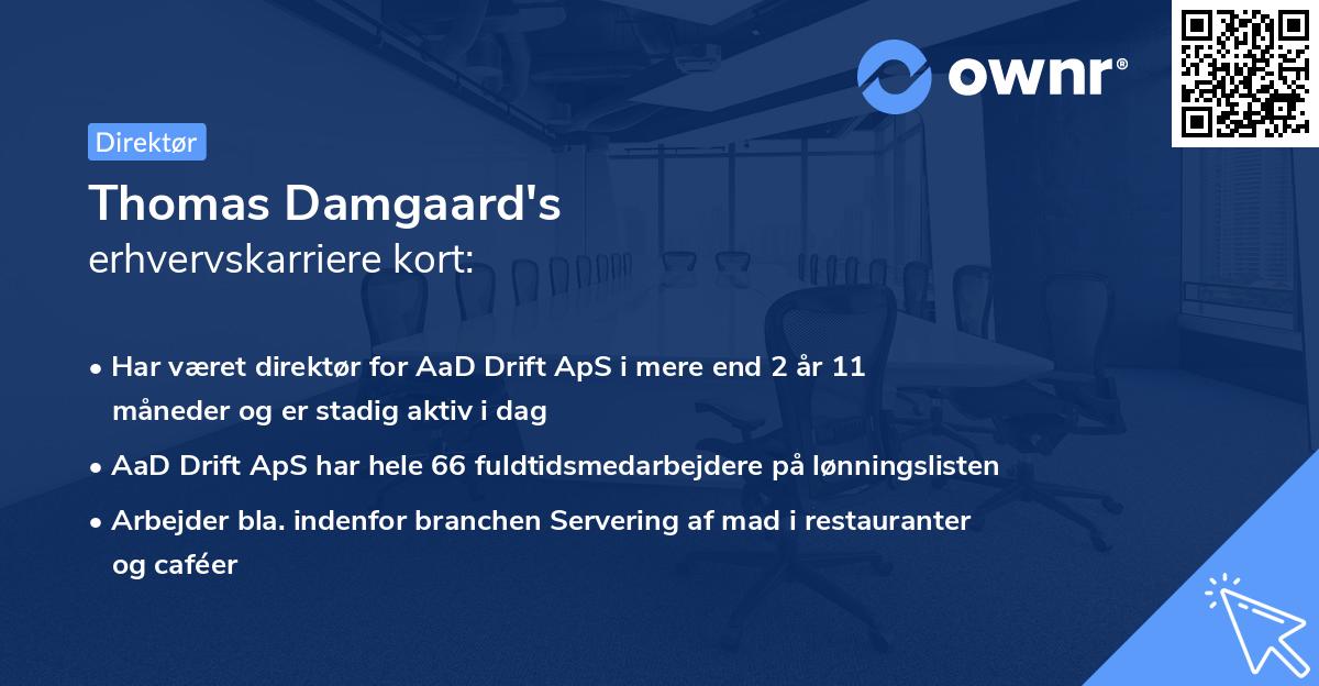 Thomas Damgaard's erhvervskarriere kort